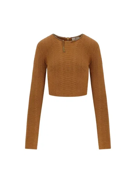 Sweter Elisabetta Franchi brązowy