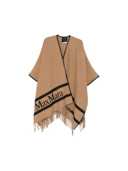 Kurtka skórzana Max Mara brązowa