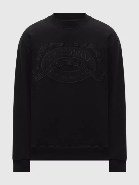 Світшот з вишивкою логотипа C.p. Company чорний