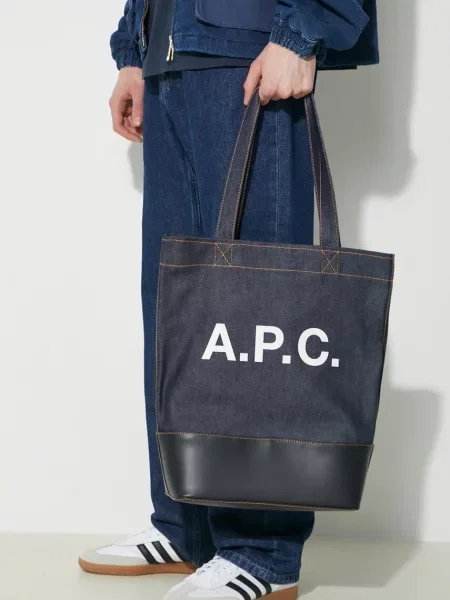 Сумка A.P.C. tote axel синій