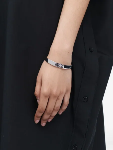 Brăţară Mm6 Maison Margiela de cristal argintiu