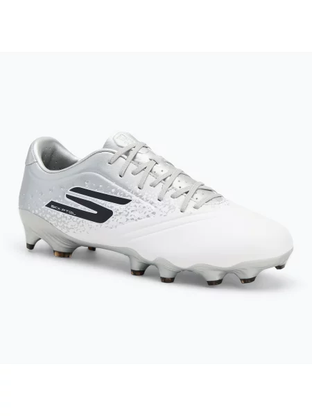 Încălțăminte de fotbal pentru bărbați SKECHERS Razor Academy FG white/silver alb