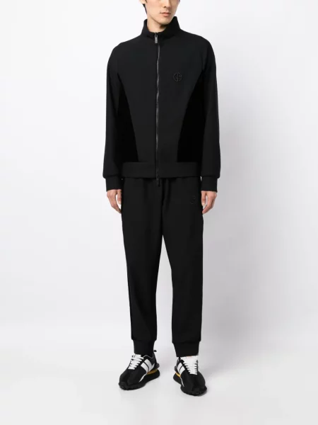 Siuvinėtos kūginis kelnės Giorgio Armani juoda