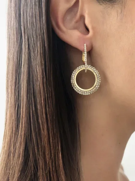 Σκουλαρίκια Hzmer Jewelry χρυσό