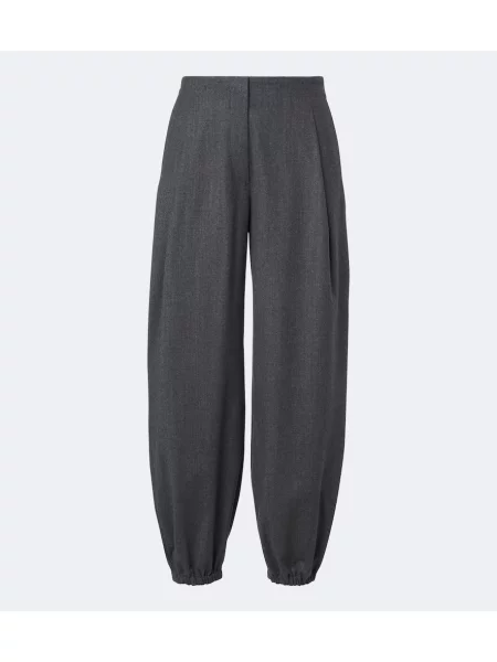 Pantaloni Max Mara de lână gri