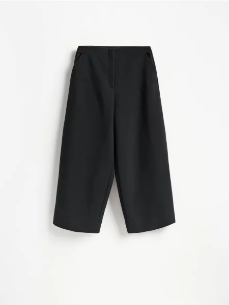 Reserved Pantaloni barrel leg negru