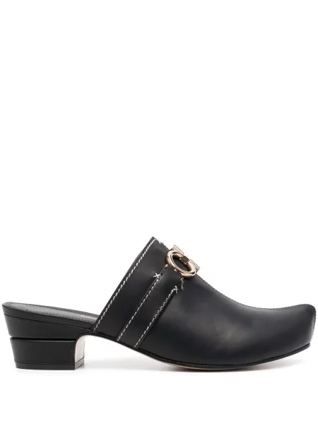 Papuci tip mules Ferragamo din piele negru