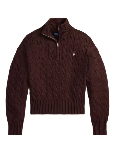 Vunena majica Polo Ralph Lauren s okruglim izrezom iznad koljena narančasta