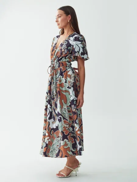 Willa Rochie Jase bleumarin / maro coniac / pastel verde