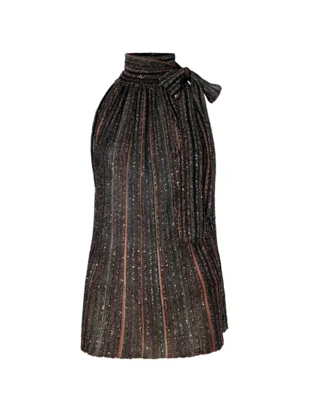 Top Missoni cu dungi negru