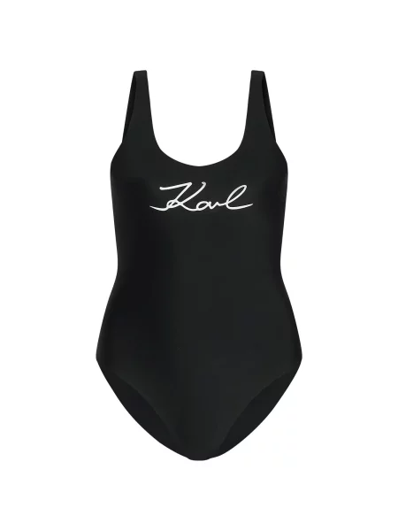 Karl Lagerfeld Costum de baie întreg negru alb