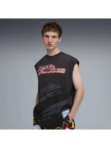 Koszulka PUMA x FAST & FURIOUS Cut-Off o luźnym kroju Akcesoria S czarny