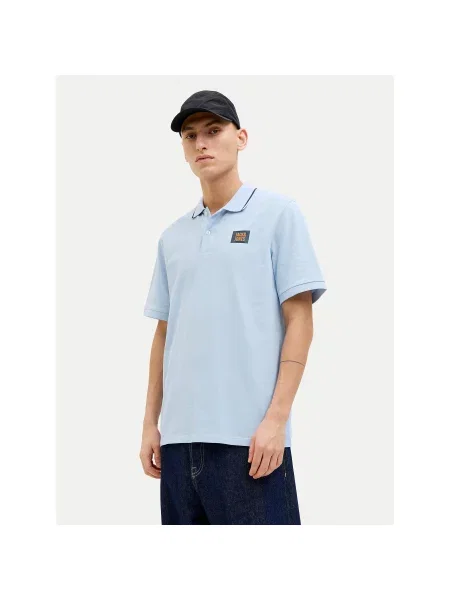 Jack&Jones Polo majica Hudson Svetlo Regular Fit modra