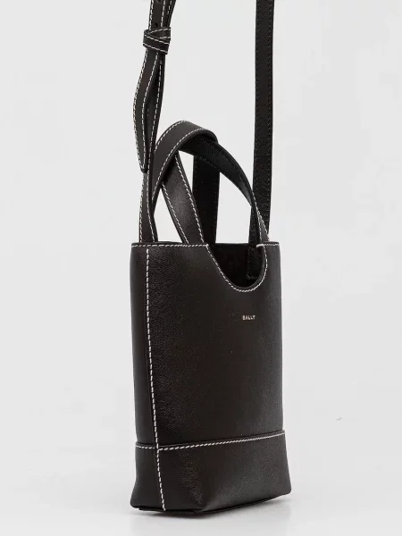 Шкіряна сумочка Bally коричневий