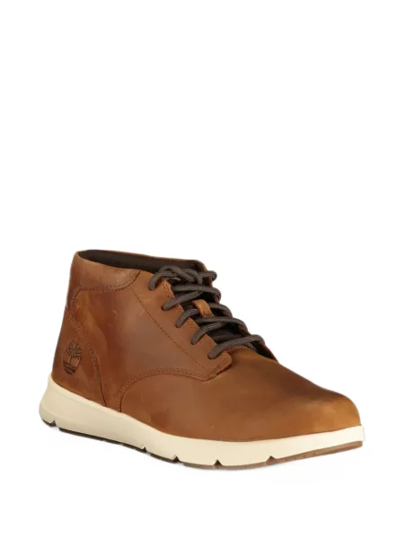 Fűzős csipkés sneaker Timberland autogrammal barna