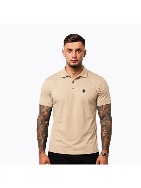 Футболка поло Octagon Legion Small Logo 3D Polo beige бежеве