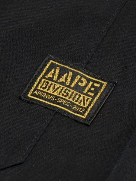Πουκάμισο Aape By *a Bathing Ape® τσέπες patch με αυτόγραφο μαύρο