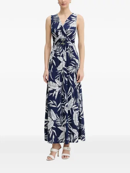 Rochie maxi Morgan cu imagine cu cataramă albastru