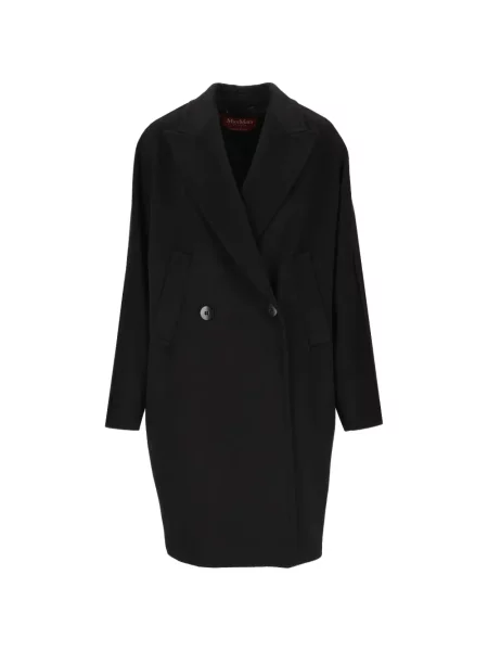 Palton Max Mara cu două rânduri de nasturi negru