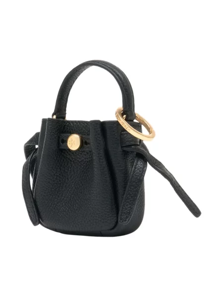 Zawieszka Tory Burch skórzana czarna