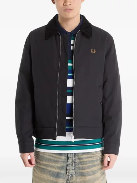 Gulerat geacă bomber Fred Perry de catifea cord negru