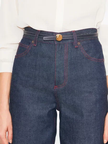 Cu centură reversibil curea Tory Burch albastru
