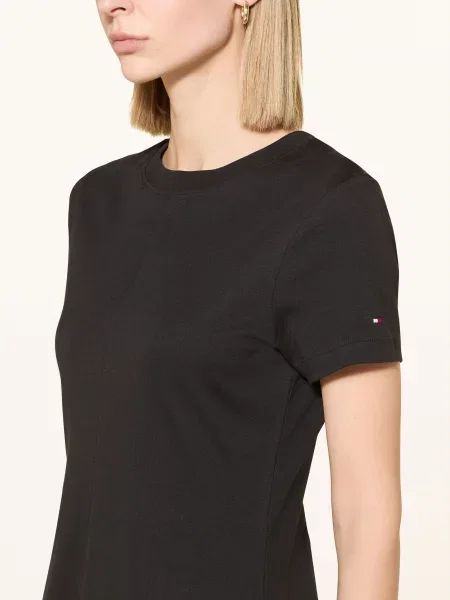 Tommy Hilfiger Sukienka Interlock schwarz czarna