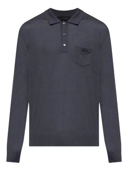 Polo Lacoste cu broderie albastru