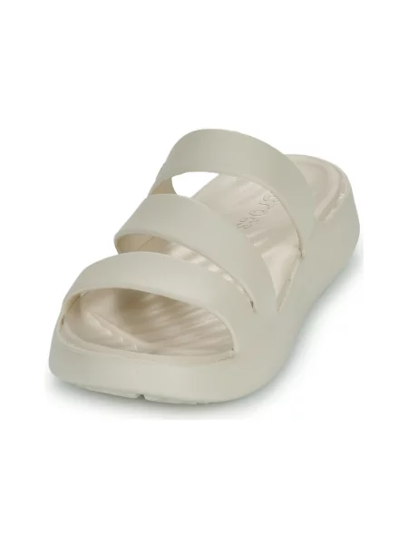 Pantofle Crocs na ramínka béžové