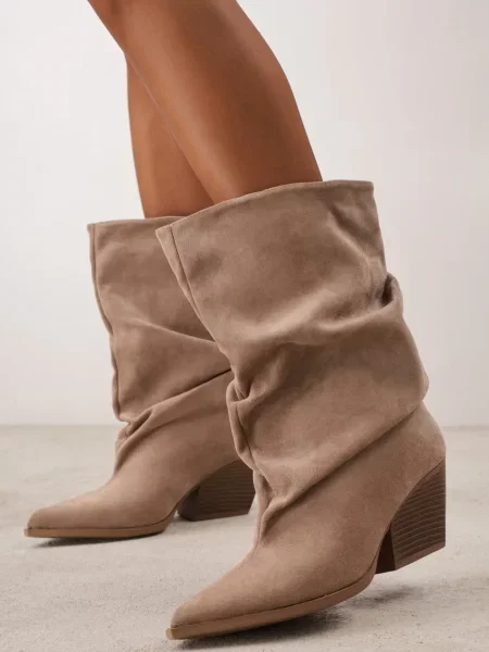 Botine închis bej