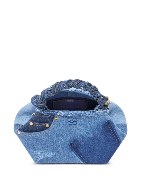 Geantă shopper Ganni albastru