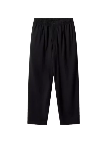 Pantaloni Maison Kitsune cu broderie negru