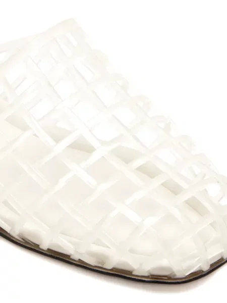 Papuci tip mules Vince fără toc alb
