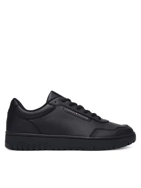 Sneakers Tommy Hilfiger Th Basket Core Leather negru