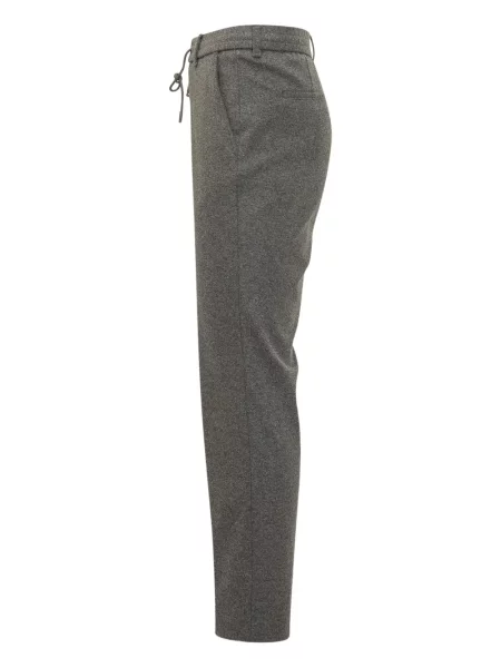 Pantaloni Boss de flanelă cu cordon gri