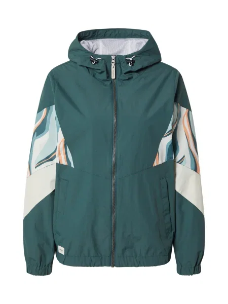 Iriedaily Geacă de primăvară-toamnă albastru deschis / verde smarald / corai alb