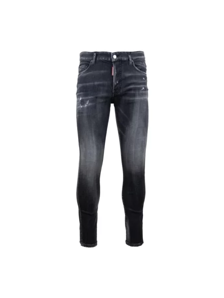 Jeansy Dsquared2 z przetarciami szare