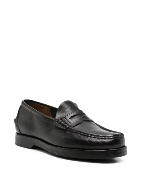 Pantofi loafer Visvim din piele negru