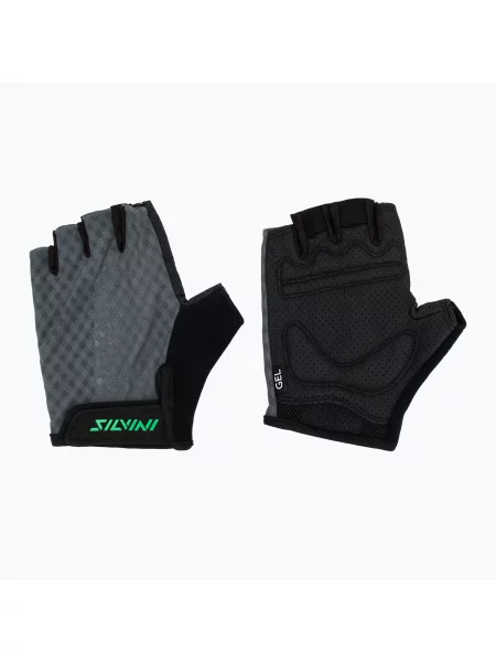 Cyklistické rukavice SILVINI Gaiono grey/green šedé