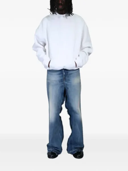 Hanorac crewneck Prototypes alb