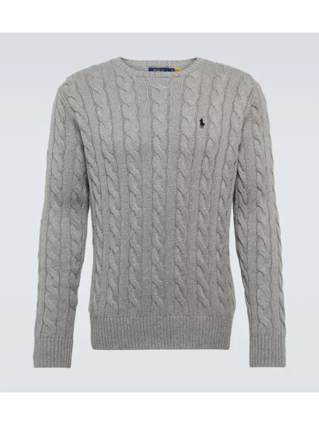 Pulover Polo Ralph Lauren tricotate gri