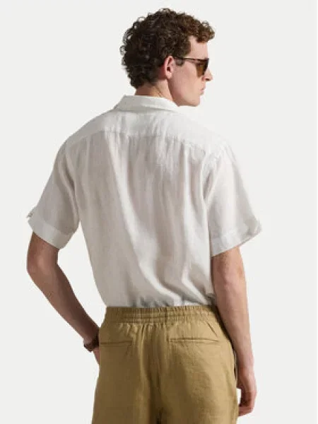 Lanena košulja Polo Ralph Lauren bijela