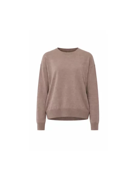 Sweter Aragona z kaszmiru brązowy