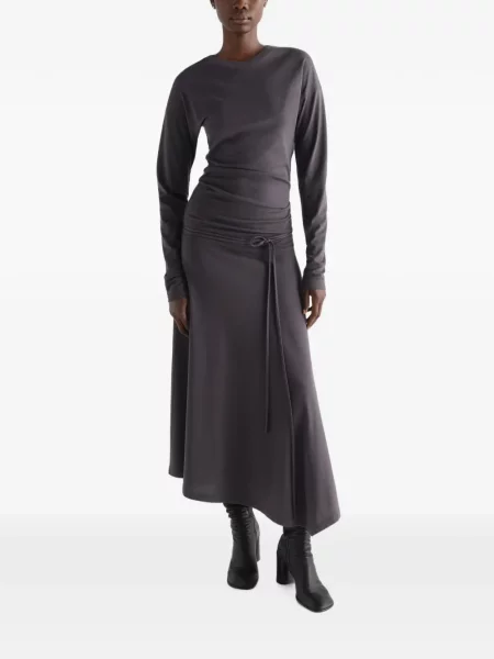 Lung rochie Lemaire din jerseu gri