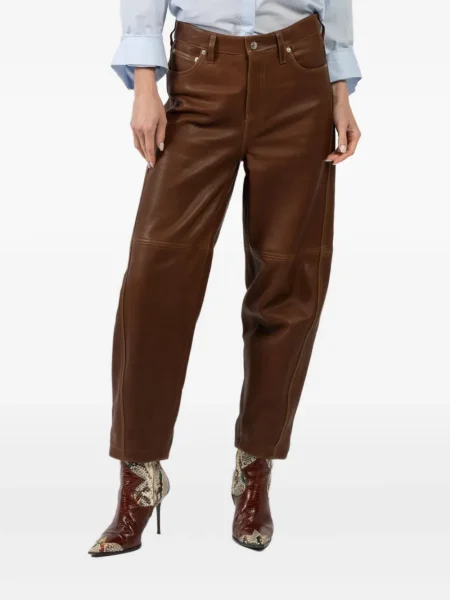 Pantaloni Simkhai din piele maro