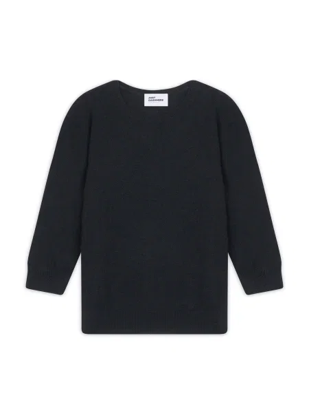 JUST CASHMERE Pulover Janice' črna