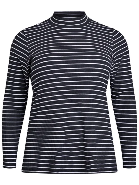 Zizzi Majica MSIBINE črna bela