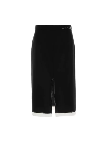 Spódnica midi Marni wełniana do kolan czarna