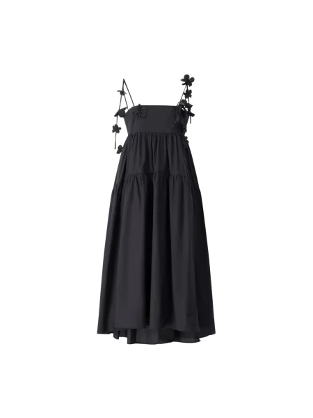 Sukienka midi Meimeij do kolan czarna