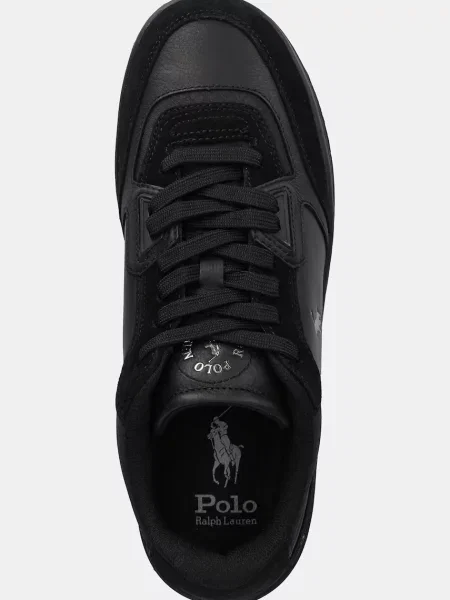 Кожаные кроссовки Polo Ralph Lauren черные